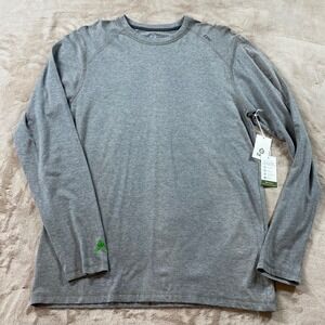 NWT Tasc Performance Carrollton MOSOtech Men Long Sleeve Bamboo Shirt Gray Sz S